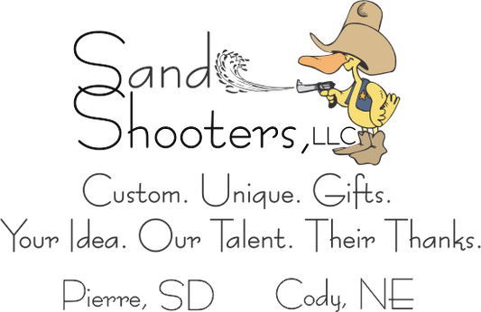 Sand Shooters, LLC logo image featuring their mascot, a cowboy duck