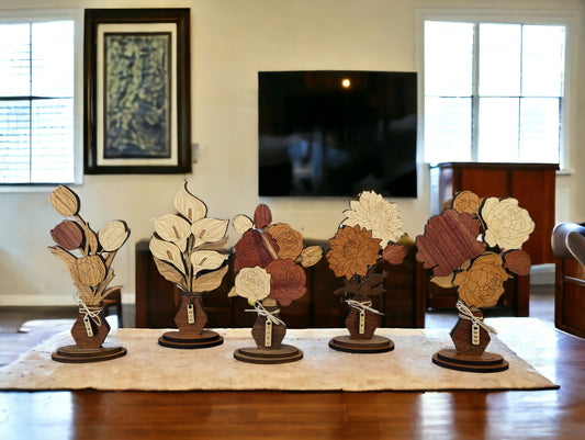 Everlasting Blooms: Handcrafted wooden floral bouquets for gift giving