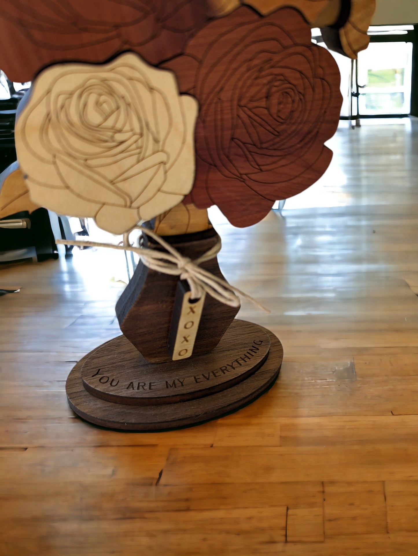 Everlasting Blooms: Handcrafted wooden rose floral bouquets with personalization for gift giving