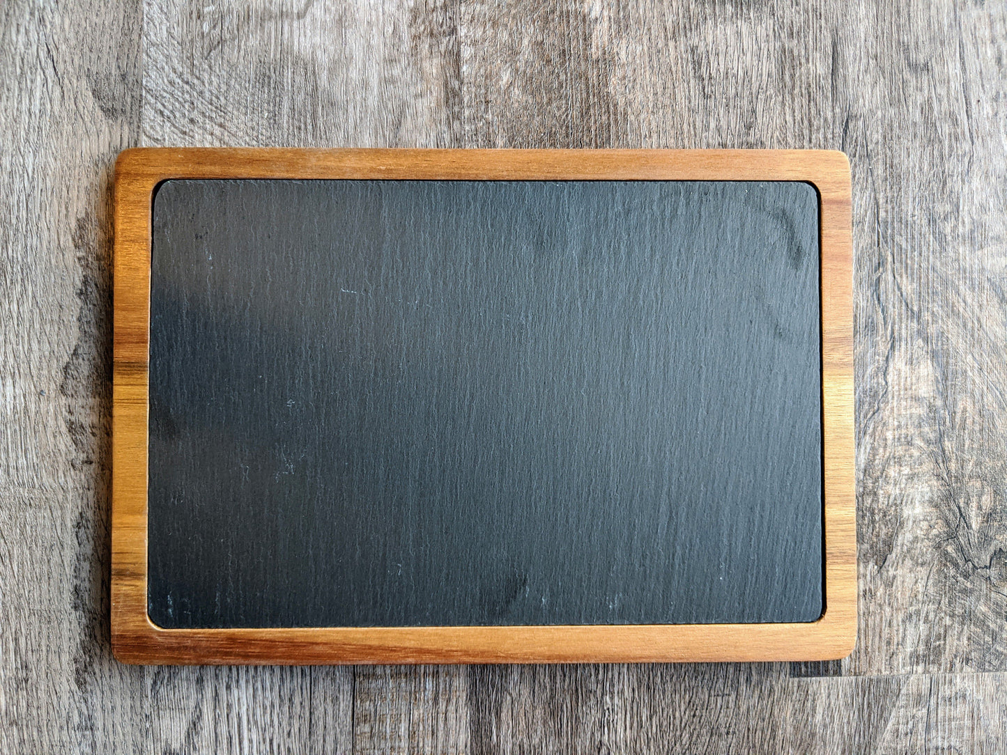 Custom Design Acacia Wood Slate Board