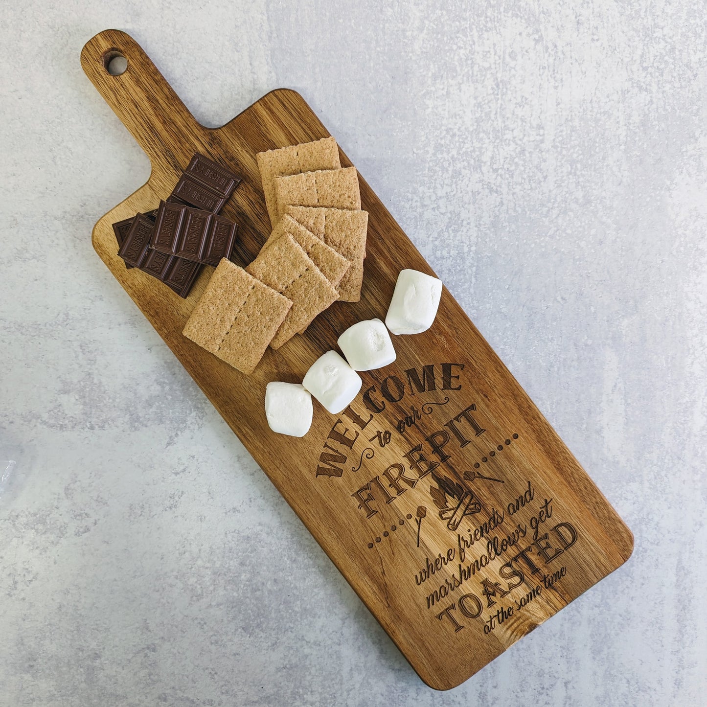 Welcome to our Firepit S'mores Station