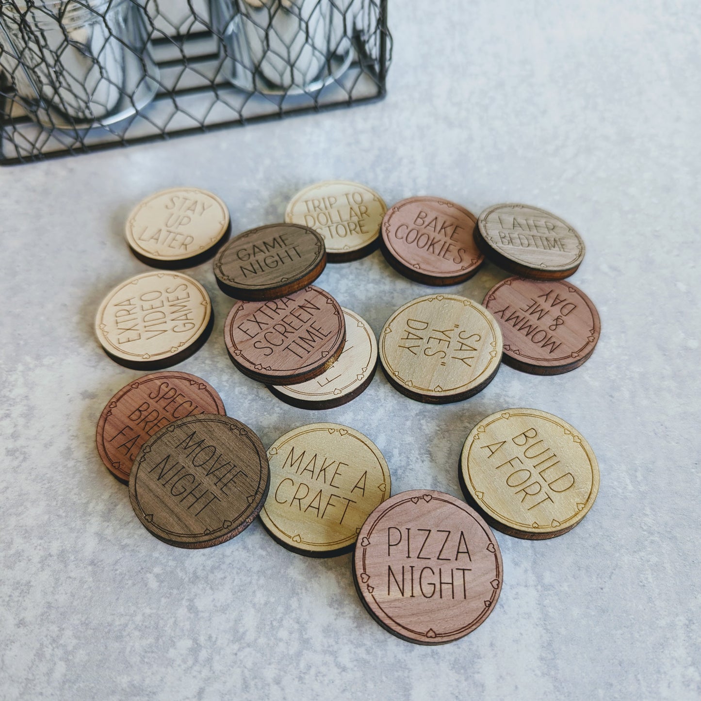 Wooden Reward Tokens