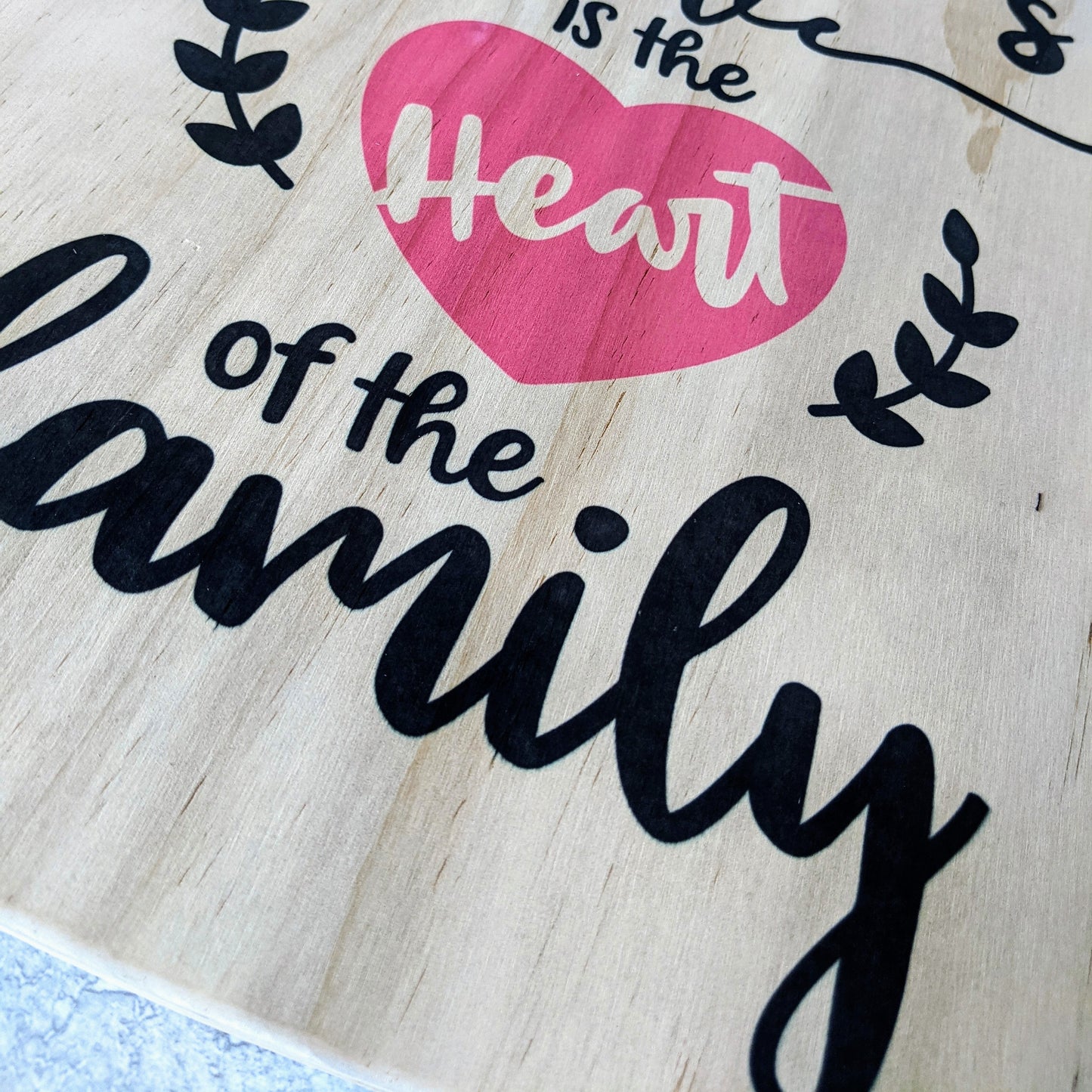 A Mother's Love full-color pine/bamboo cutting board