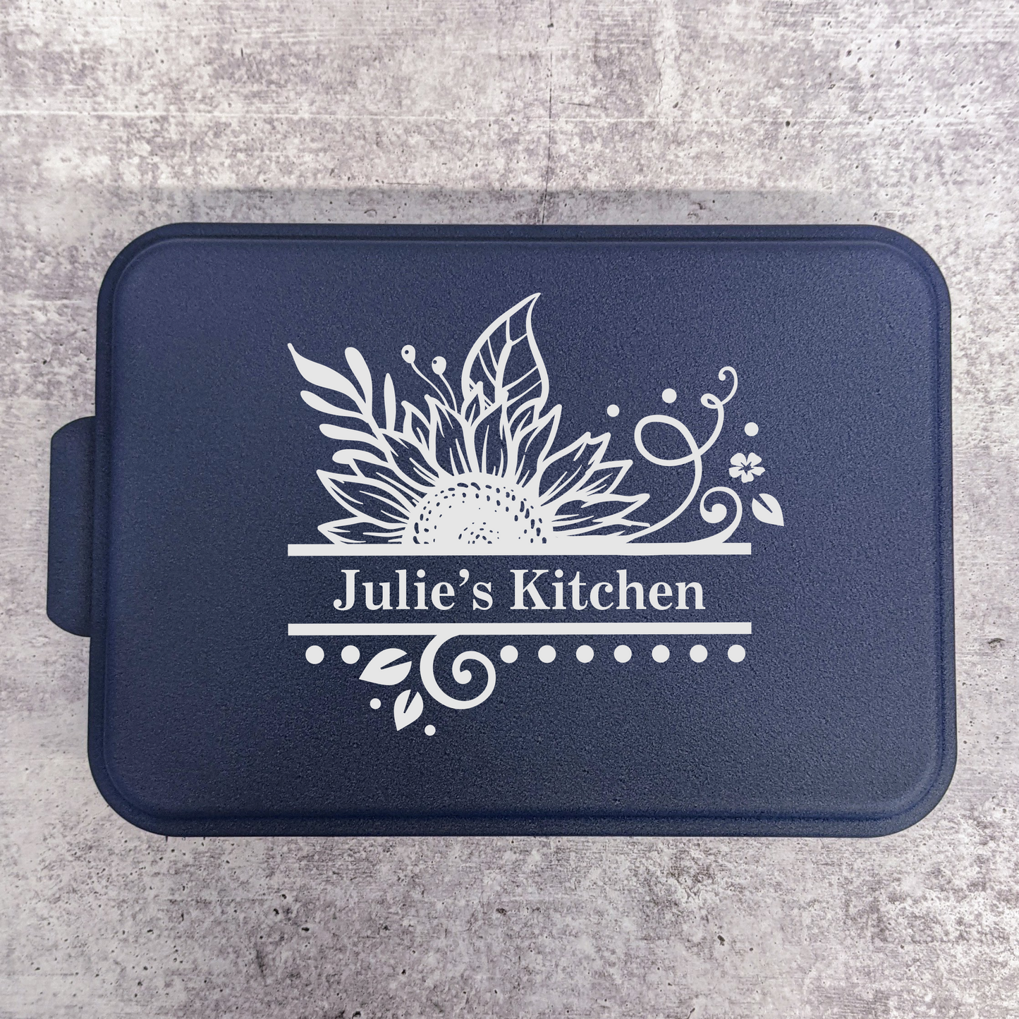 Sunflower Monogram | personalized aluminum cake pan