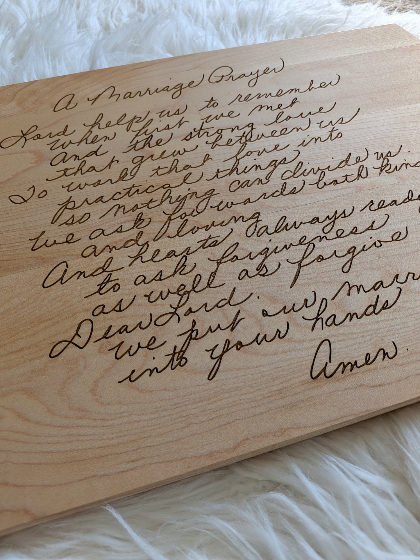 Personalized Recipe Cutting Board | Custom Engraved Wood Cutting Board
