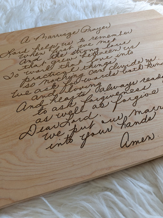 Personalized Recipe Cutting Board | Custom Engraved Wood Cutting Board