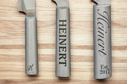 Rada Serrated Steak Knife With Last Name Personalization