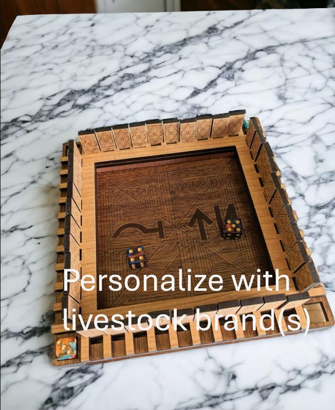 Handcrafted Wooden Shut the Box with Personalization Option