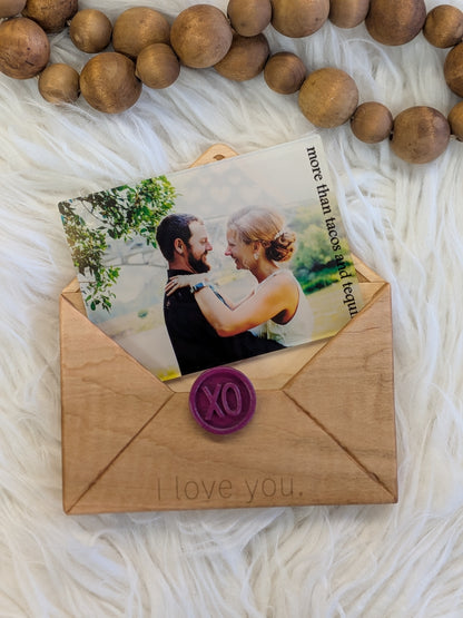 A Love Note, Reimagined – Wooden Photo Envelope