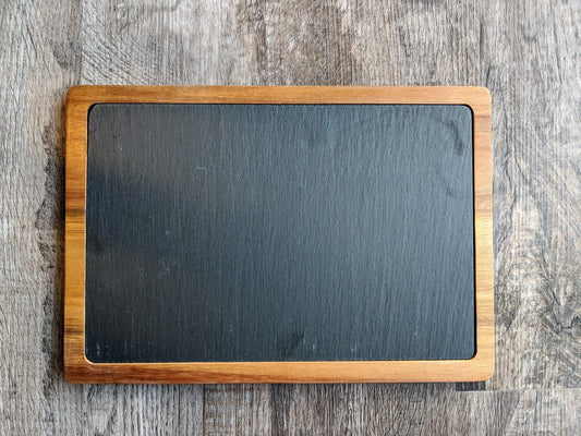 Custom Design Acacia Wood Slate Board