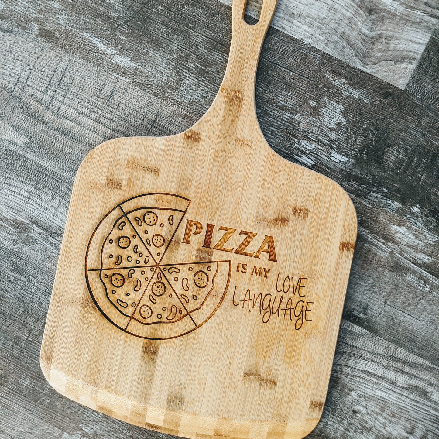 Pizza is My Love Language - Bamboo Pizza Board