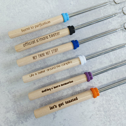 Engraved Telescoping Marshmallow Forks