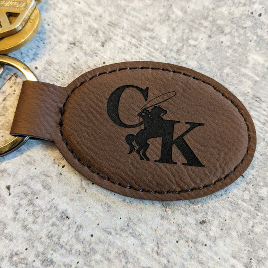 Leatherette keychain