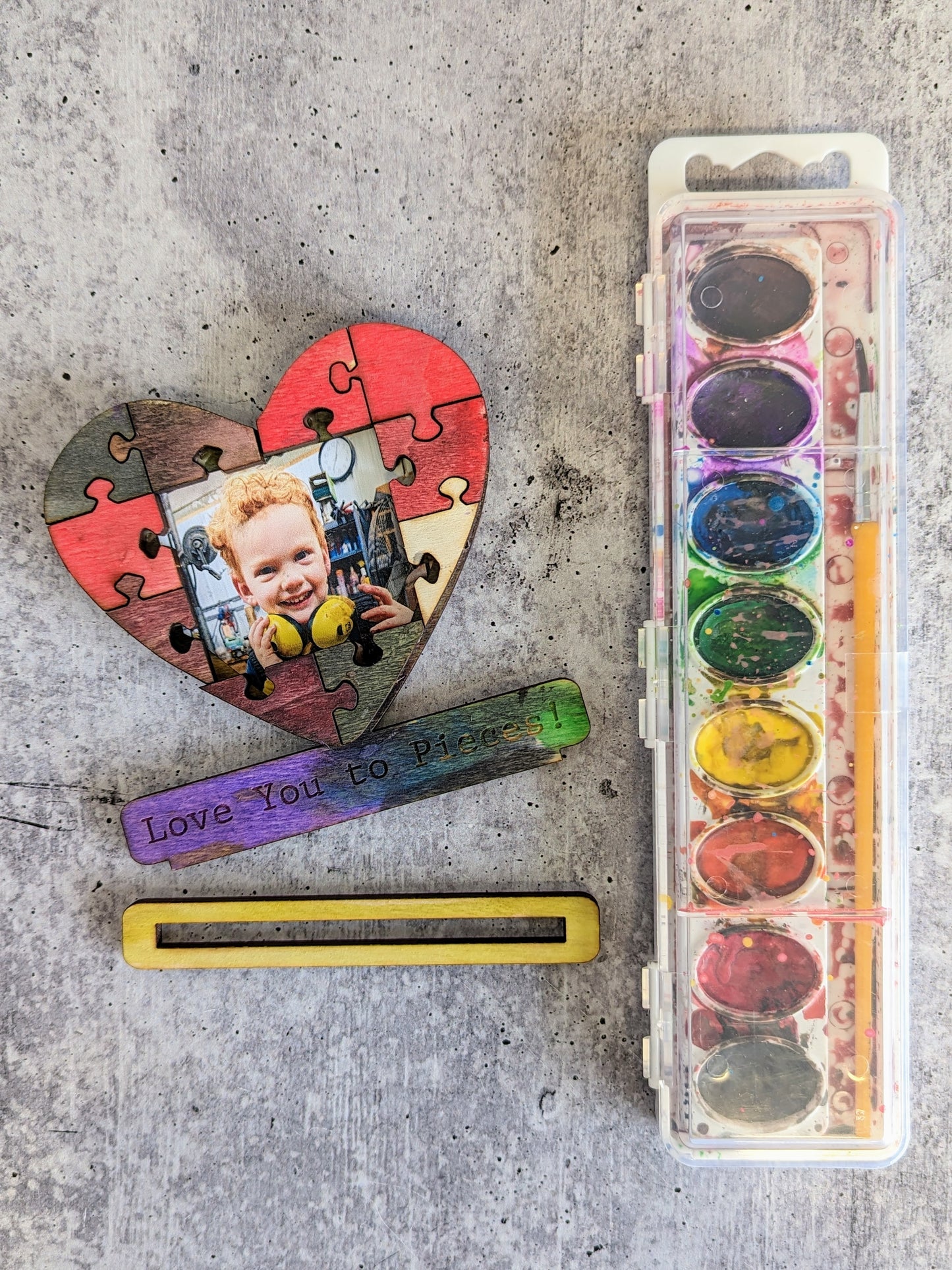 DIY Pop Out Paint Kit - Love You To Pieces Valentine