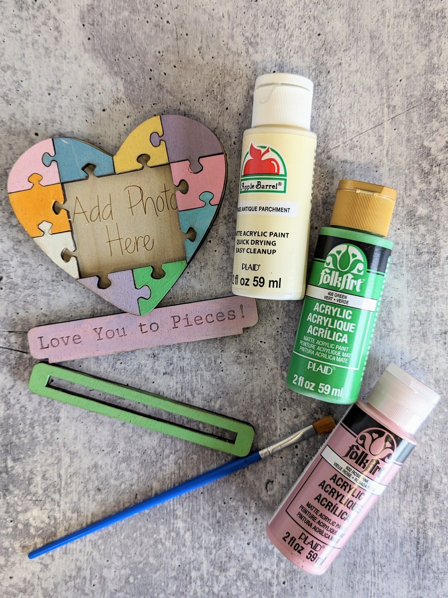 DIY Pop Out Paint Kit - Love You To Pieces Valentine