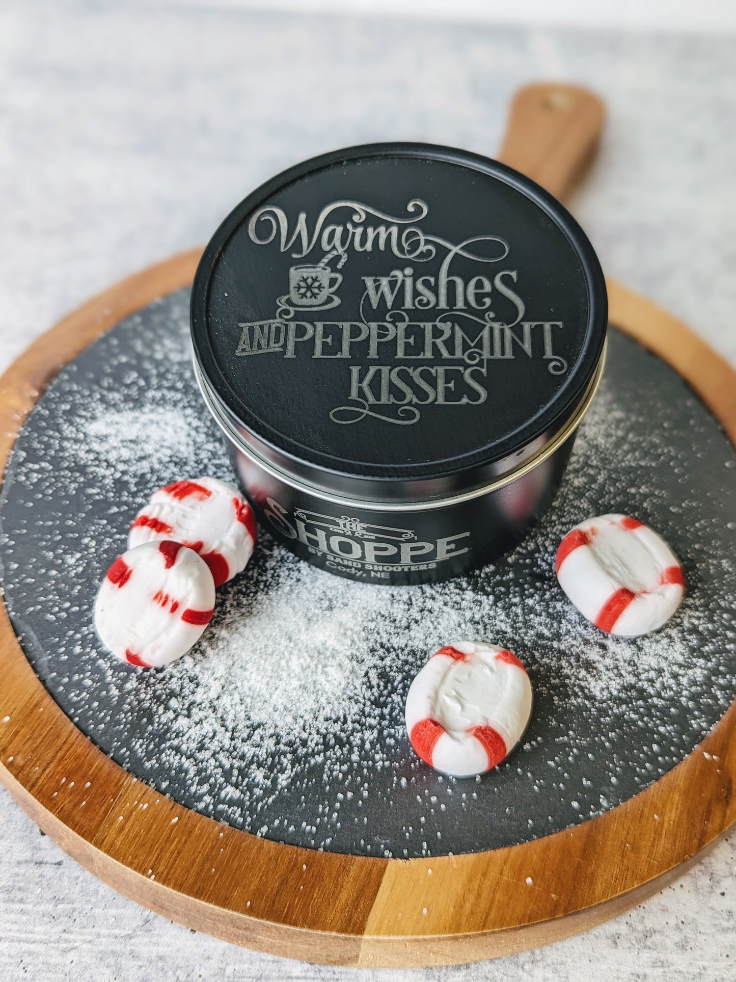Soy Candle | Warm Wishes and Peppermint Kisses