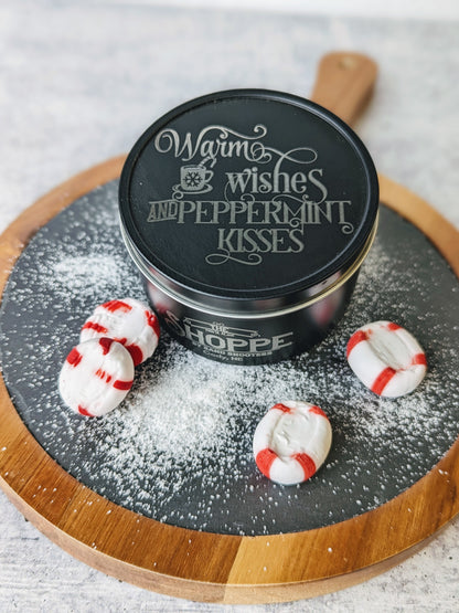 Soy Candle | Warm Wishes and Peppermint Kisses