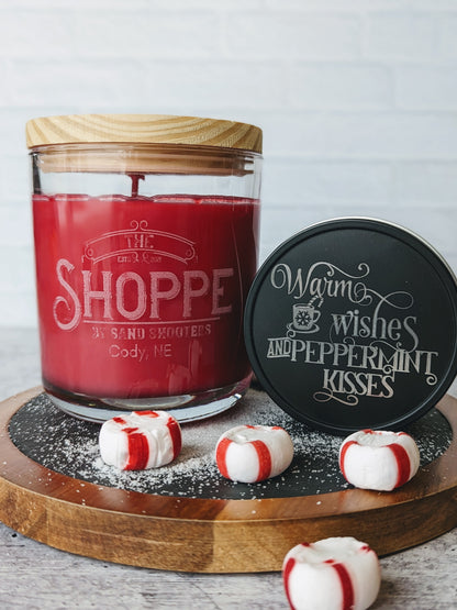 Soy Candle | Warm Wishes and Peppermint Kisses