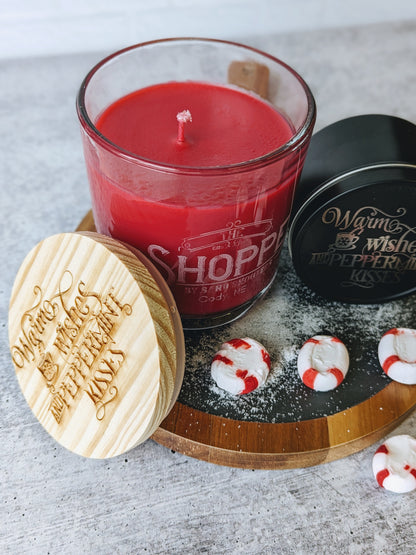 Soy Candle | Warm Wishes and Peppermint Kisses