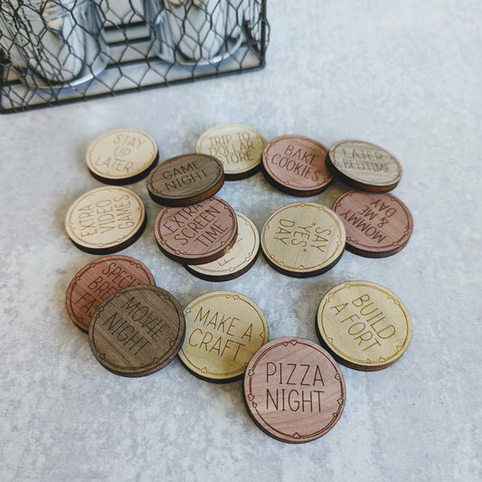 Wooden Reward Tokens